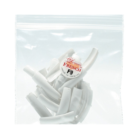 Lamour Artificial Nail French Tips 500pcs (10 Packs) – Choose Size F8 or F9