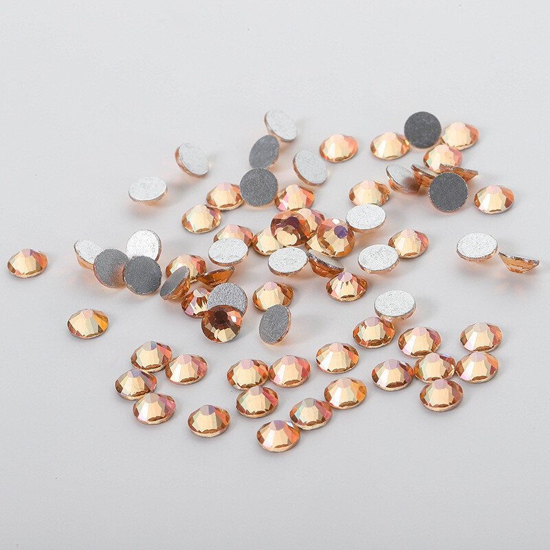 NEW Color Golden Light Crystal Glass Flatback Rhinestones Nail Art Clothes Decor
