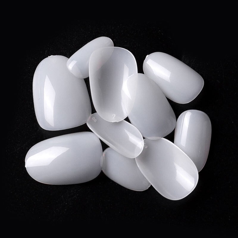 1000pcs Natural Round Shape Artificial False Nail Art Tips Full Cover Nails