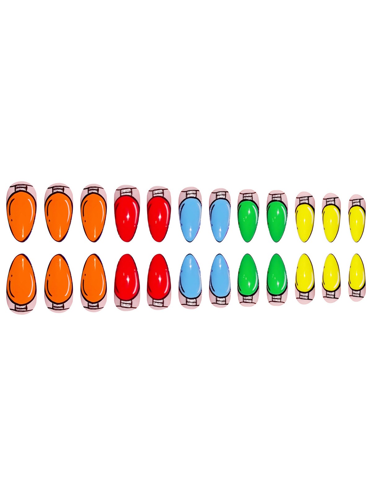 24Pcs Colorful Cartoon 3D False Nails Set Wholesale