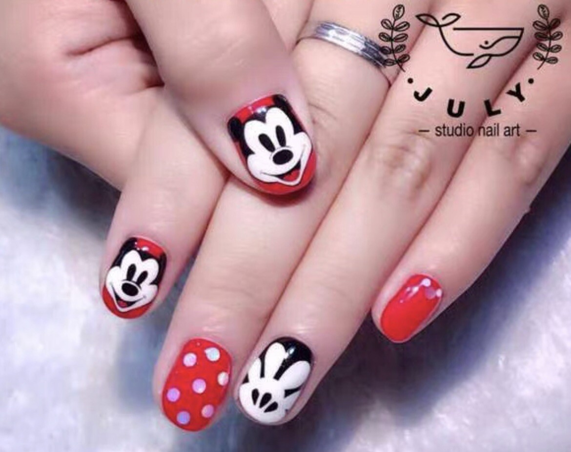 Cute Cartoons Red Nail Polish Wrap Strips 🇺🇸 US SELLER