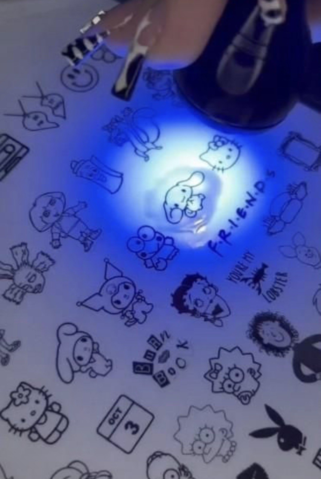 Reusable Nail art workbook practice stencil sticker maker nail design template