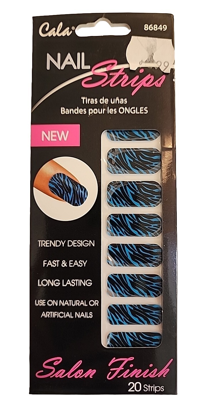 Lot Of 4 Cala Nail Strips. Oblong, Single Use. #86856, #86882, #86849 & 86860