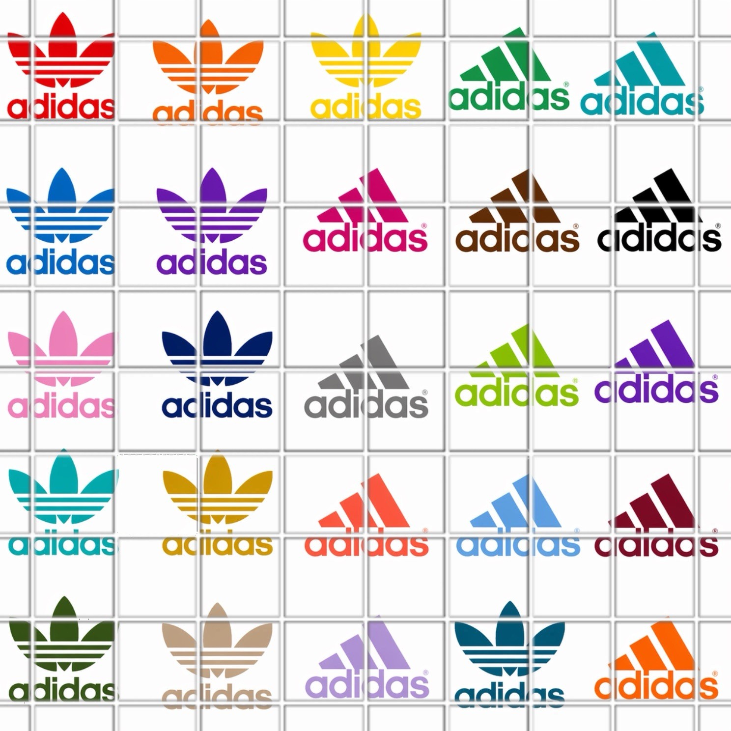 Adidas Colors Waterslide Decals For Nails, Hot Wheels, Etc Set Of 50 JM