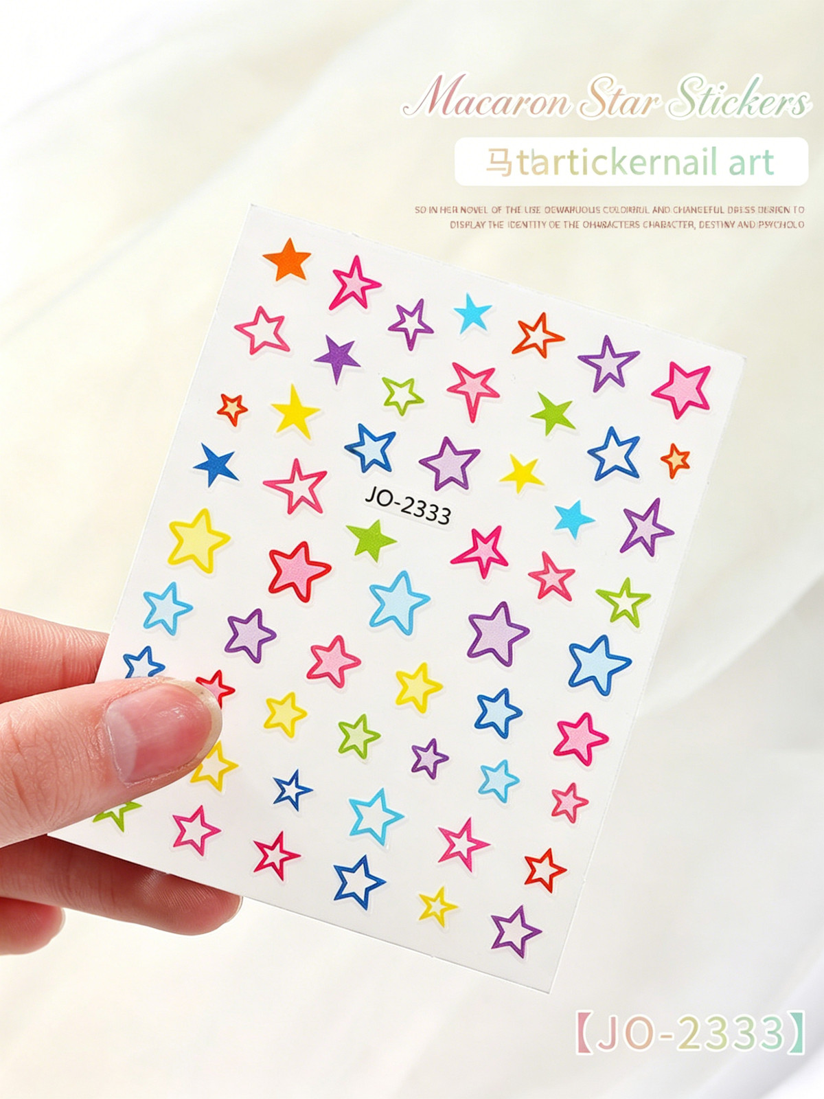 New Popular Macaron Cute Star Cartoon Nail Decor Hollow Five-Pointed Star Nail S