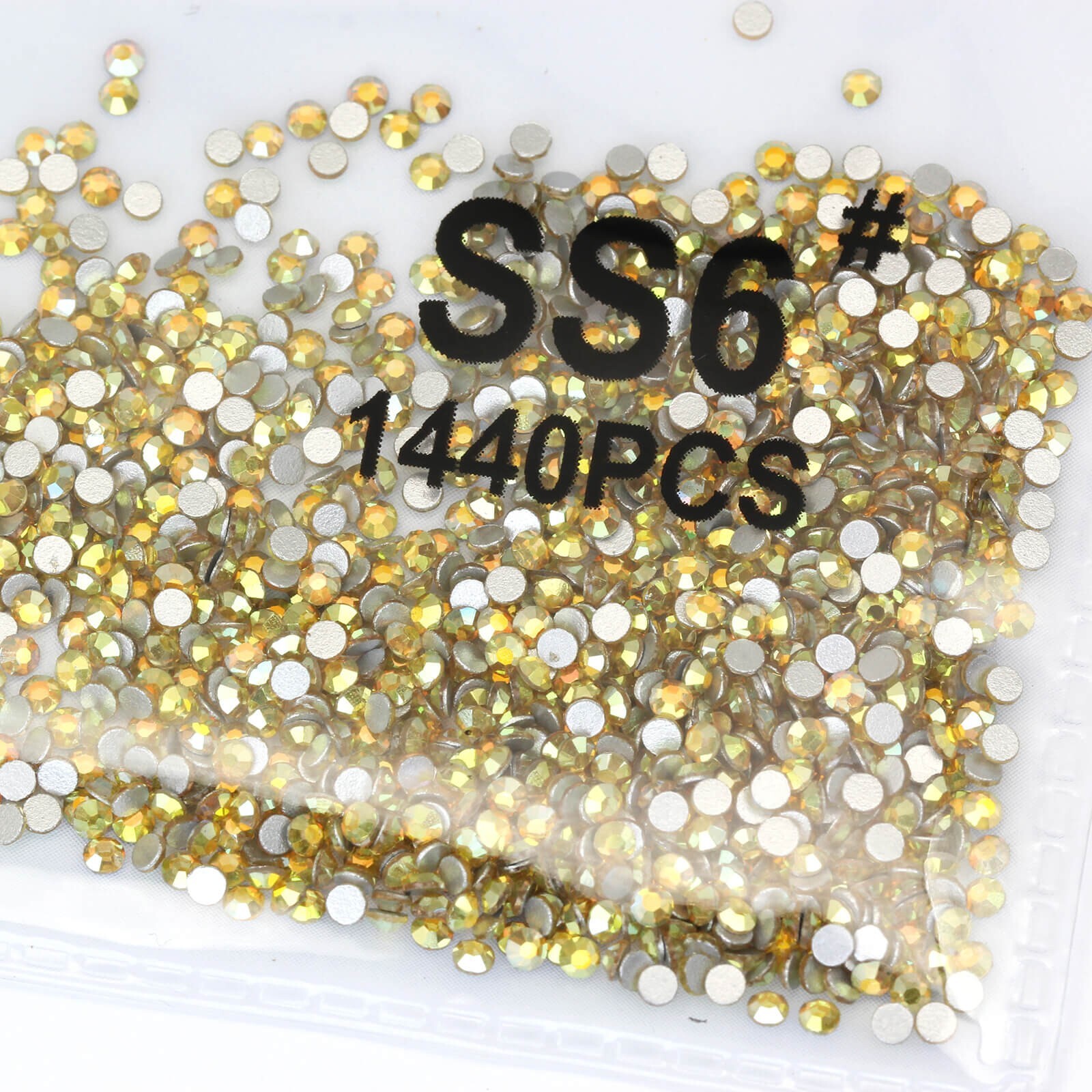 288 1440pcs Bright Gold Rhinestones Flatback Gems for Nails Clothes Craft Decor