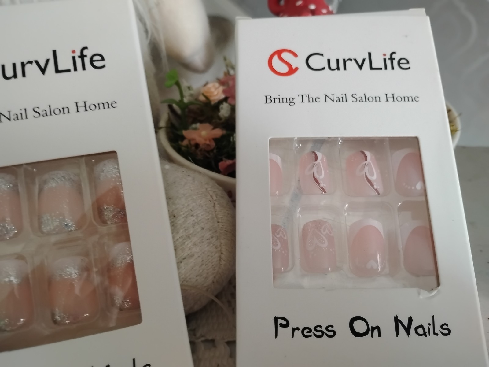 CurvLife Press on Nails Assorted Lot Of 4 New Sealed