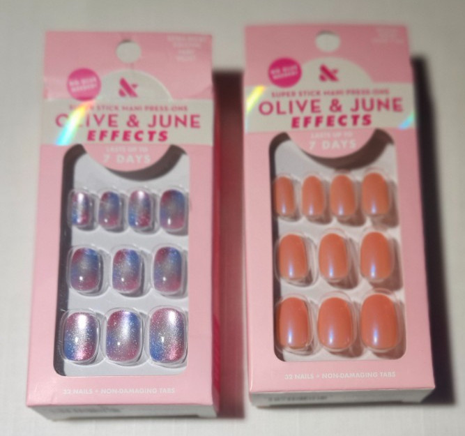 6 Different Press-On Nails Kits – 3 Olive & June and 3 imPRESS (BRAND NEW)