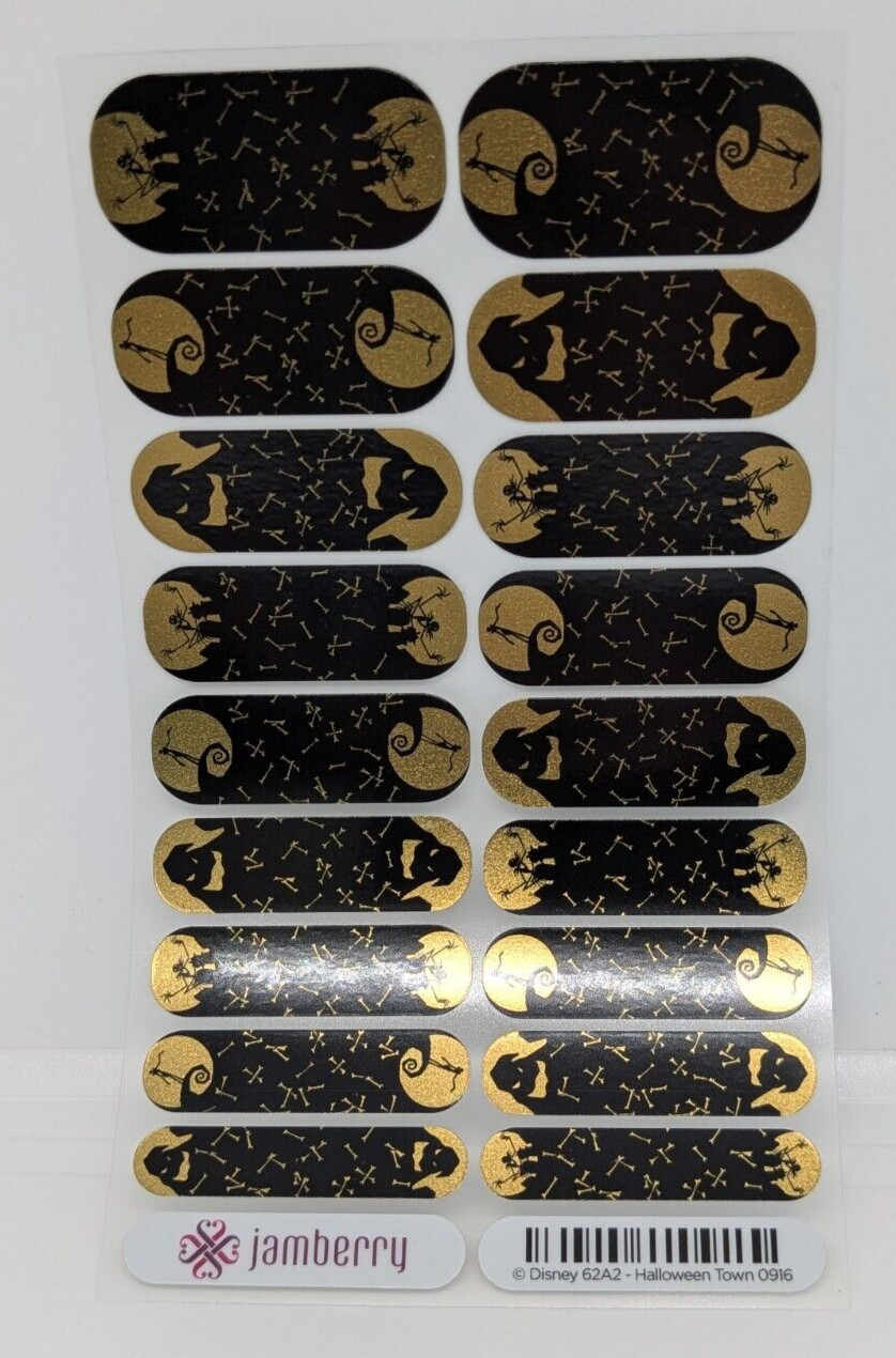 Jamberry Nail Wrap Nightmare Before Christmas “Halloween Town” Disney Full Sheet
