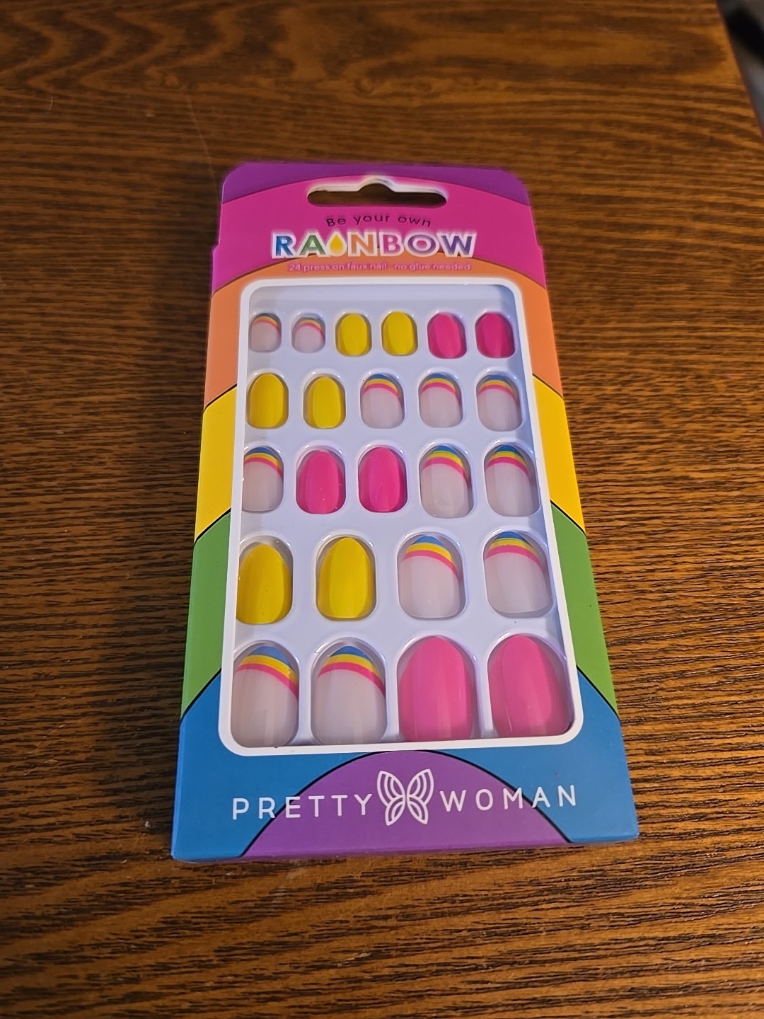 Pretty Woman Press-On Nails Be Your own Rainbow Kids / Small