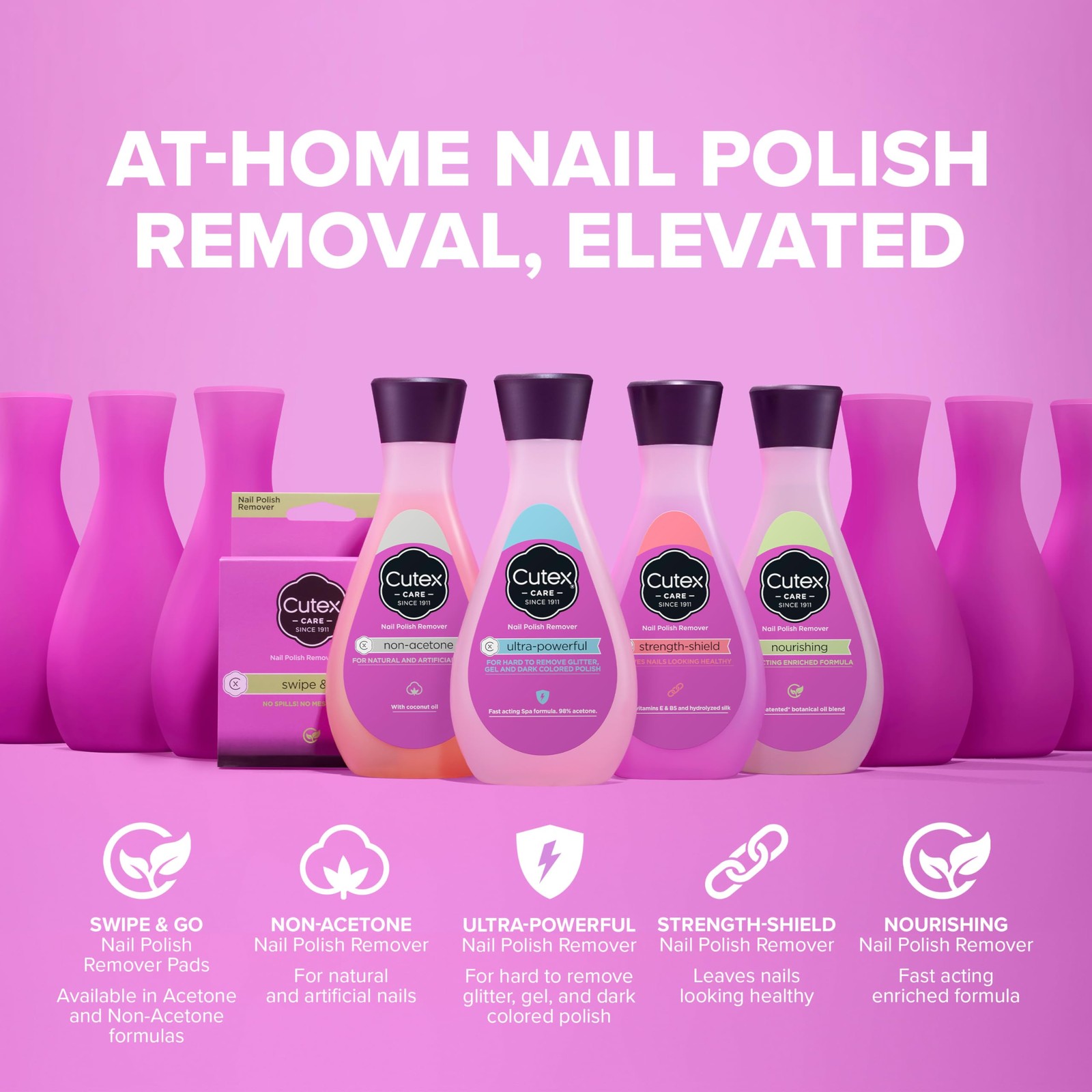 Cutex Gel Nail Polish Remover, 6.76 Fl Oz (Pack of 1), Cucumber Fragrance