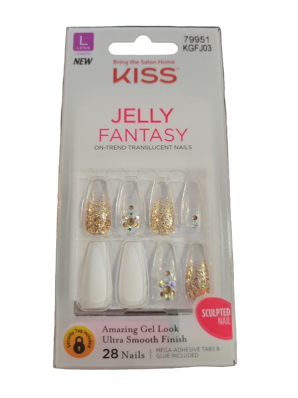 Kiss Jelly Fantasy On-Trend Translucent Long Nails, KGFJ03 79951