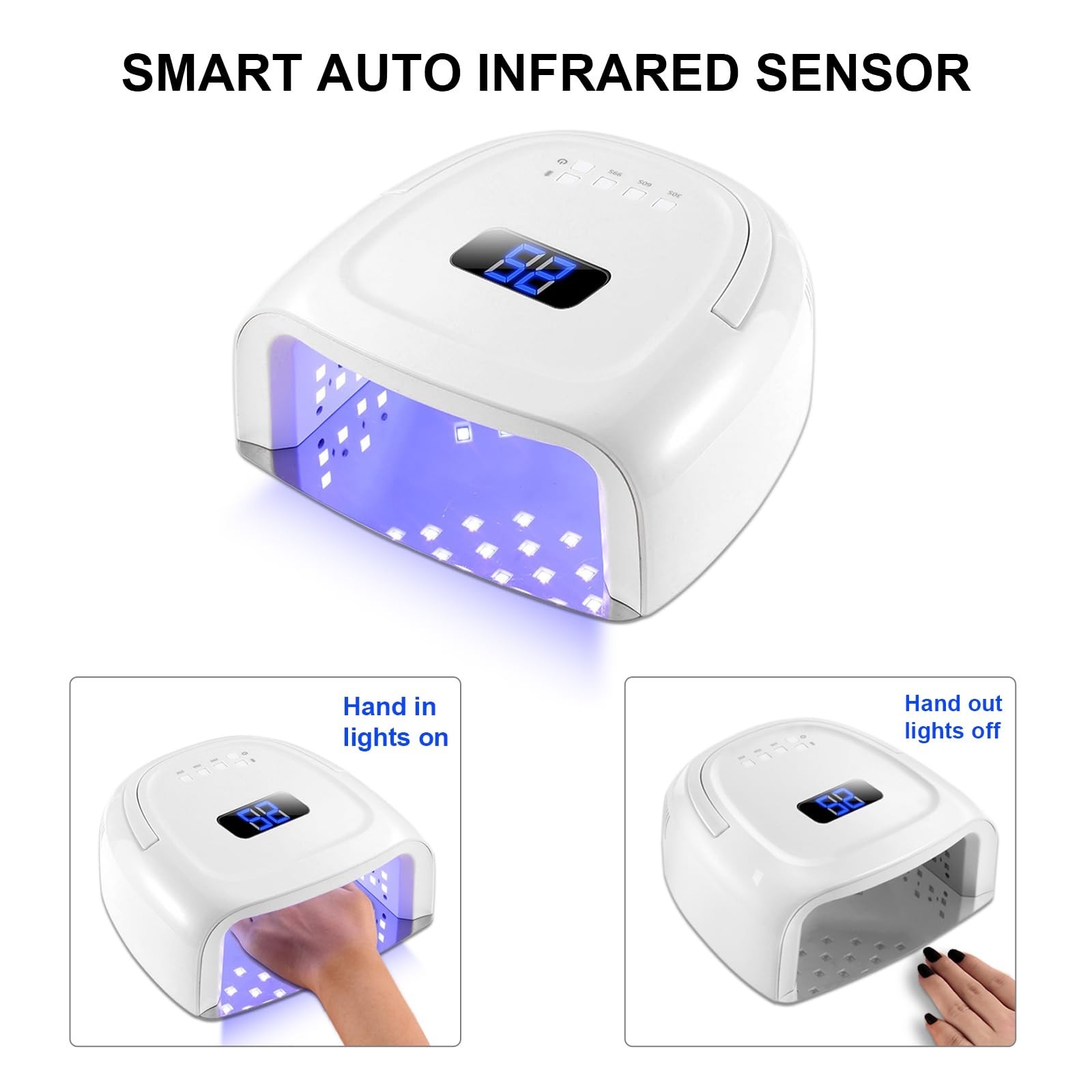 UV LED Nail Lamp,60W Professional Rechargeable UV LED Nail Dryer fo… Fast Ship