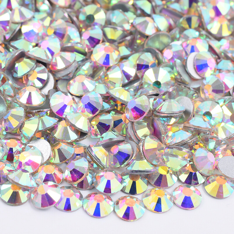 USA GLASS RHINESTONES SS20 5MM 1440 pcs Flatback Round Non Hotfix Crystal Bling