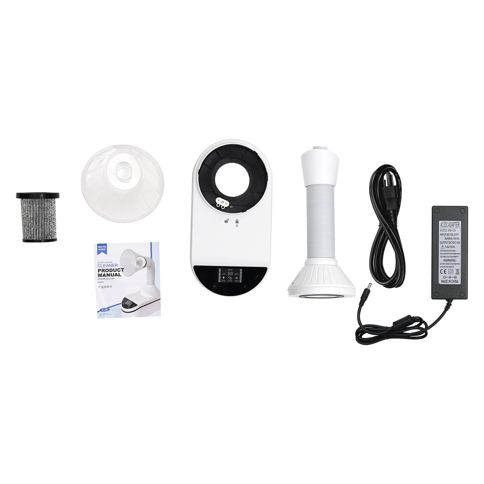 360°Tabletop Nail Dust Cleaning Machine Adjustable Speed Dust Collecting Machine
