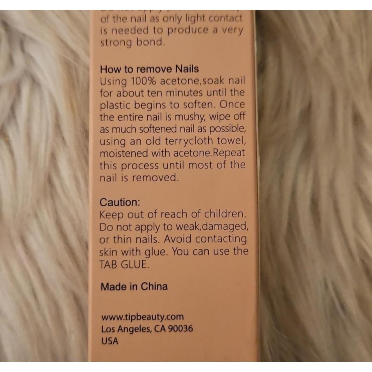 Tip Beauty Press-On Nails | Blue & Orange Floral Set | French Tip | 24 Nails