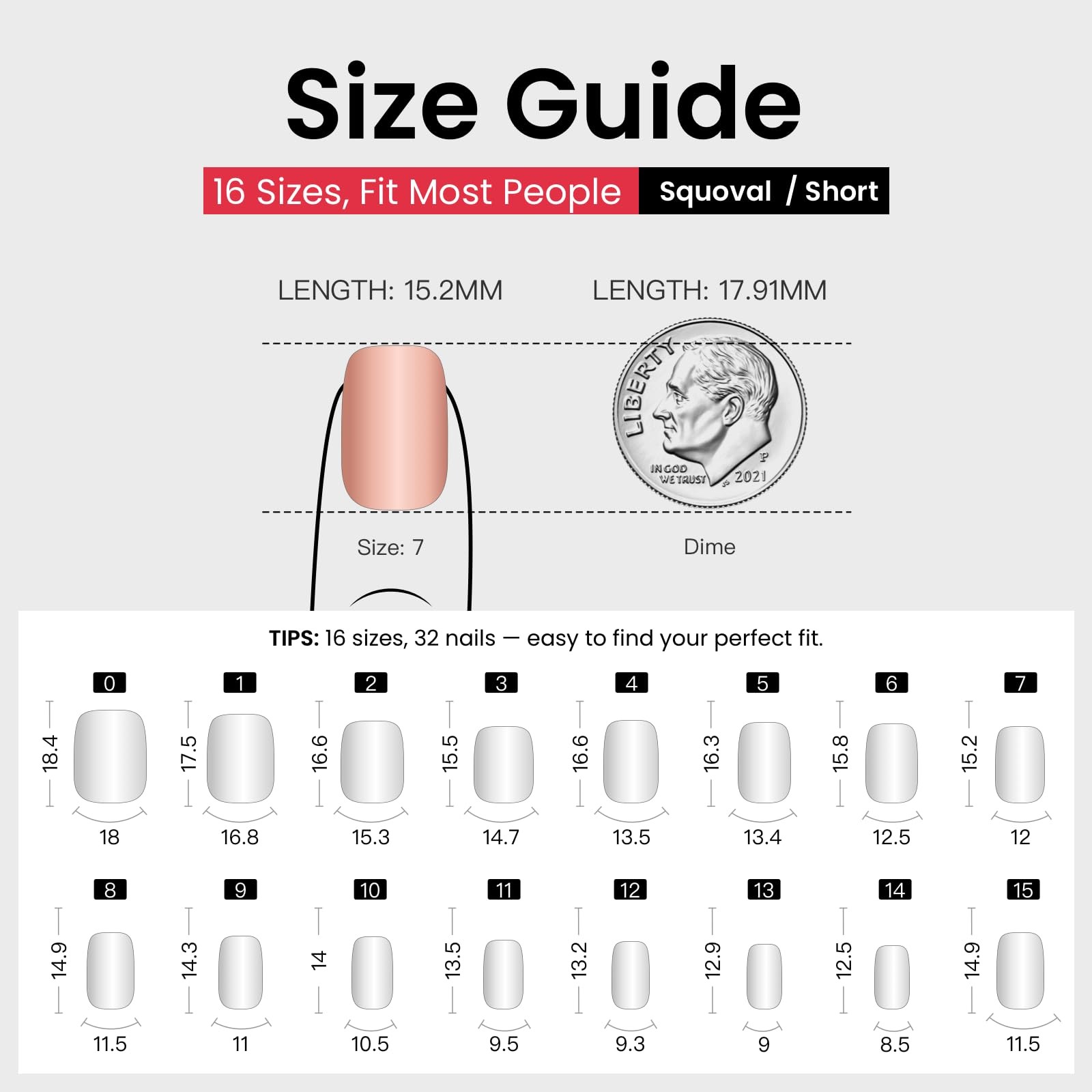 Soft Gel Press On Nails Extra Short Square, 32 PCS Fake Nails Kit with Glue &…