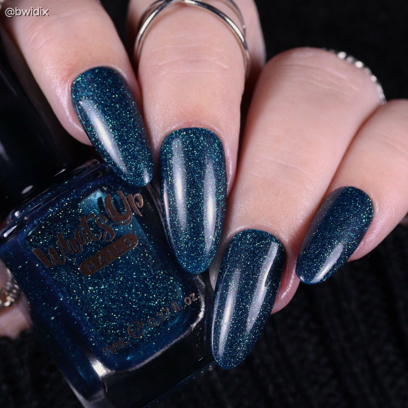 Teal Good Moment Regular Polish (Dark Teal with Glitter), Polish for Nail Art