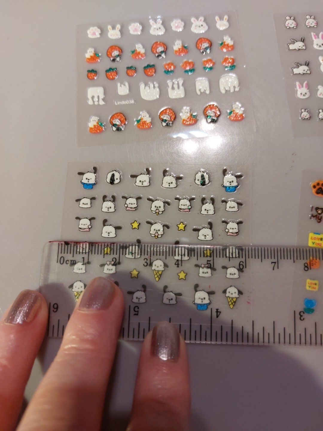 4 X Small Sheets Of Cute Nail Art Stickers (Dn227) New