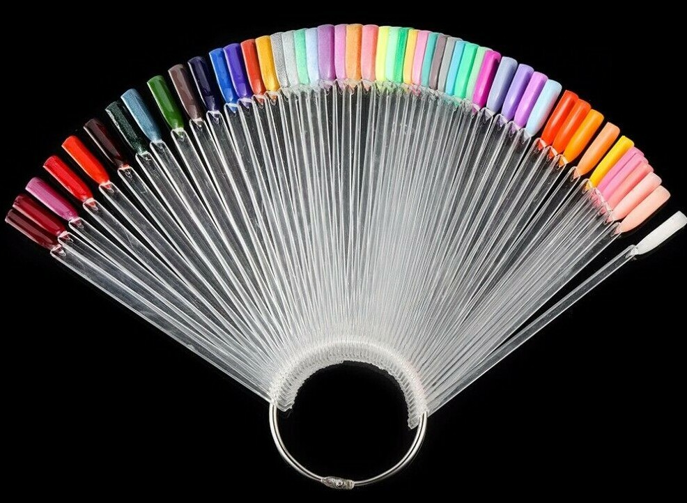 Nail Polish Practice Display Chart False Nail Art Tips Sticks/Rings – Jargod