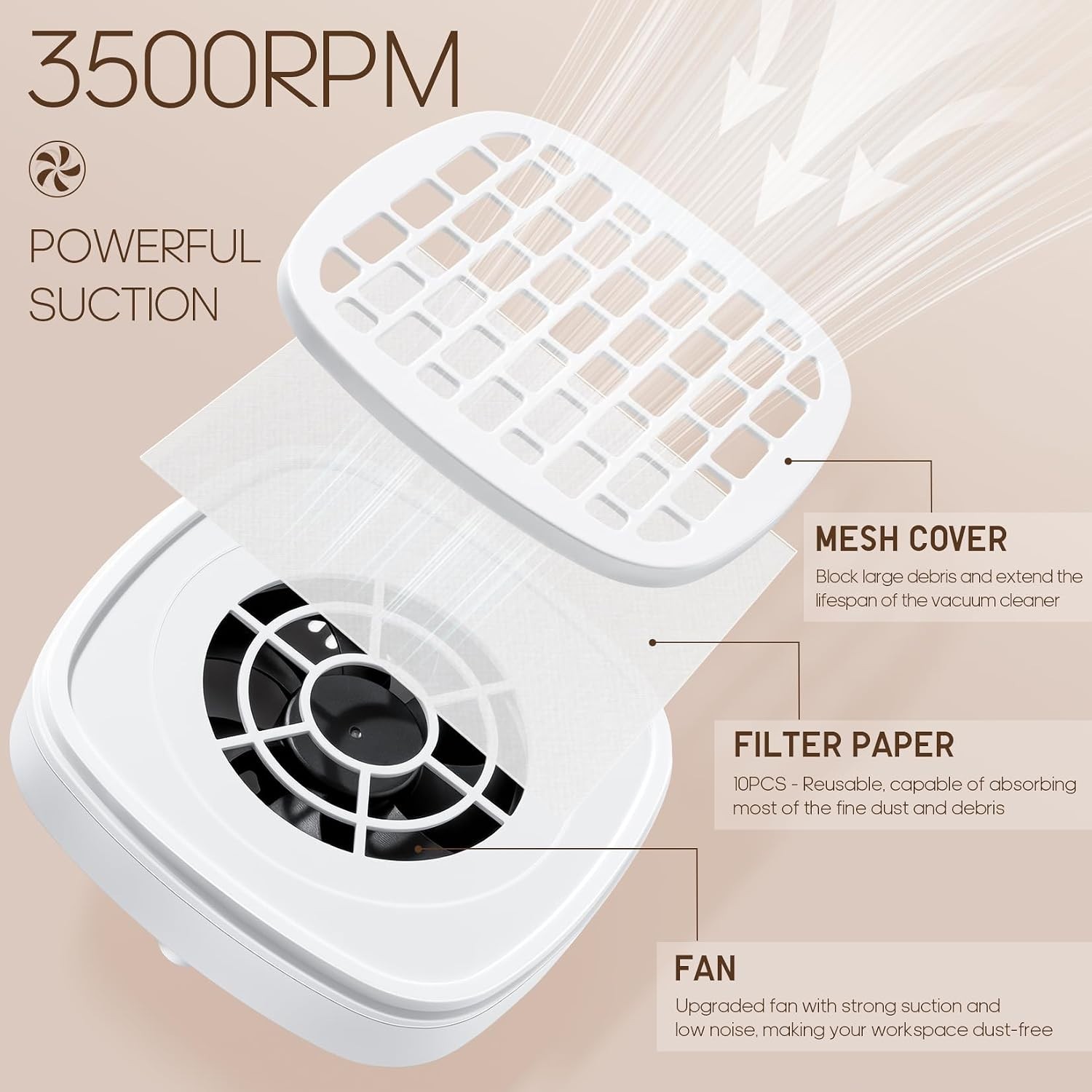 Efficient Nail Dust Collector – Low Noise & Powerful Suction for Professionals