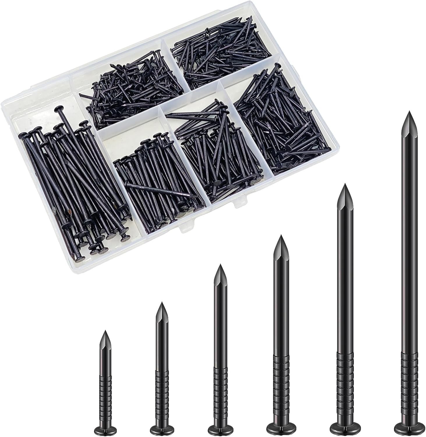 All-In-One Black Nails Kit – Durable & Glossy Finish for Indoor/Outdoor Use