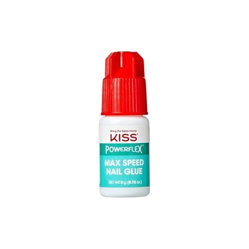 KISS PowerFlex Maximum Speed Nail Glue for Press On Nails,3g/0.10 oz (Pack of 1)