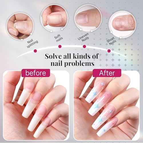 krofaue 500PCS Soft Gel False Nail Tips – Half Cover Acrylic Nail Art for Salon