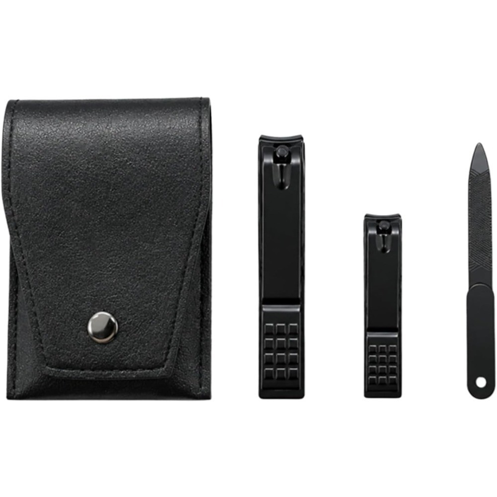Nail Clippers, Black Stainless Steel Fingernail & Toenail Clippers & Nail