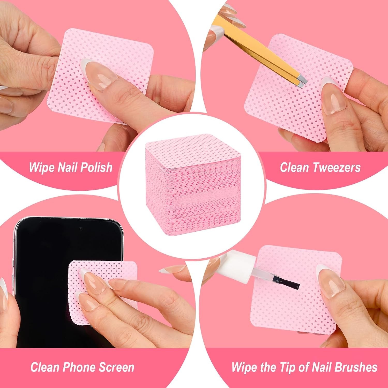 Soft Acetone-Free Nail Wipes – 540PCS Non-Toxic Polish Remover Pads for Beauty