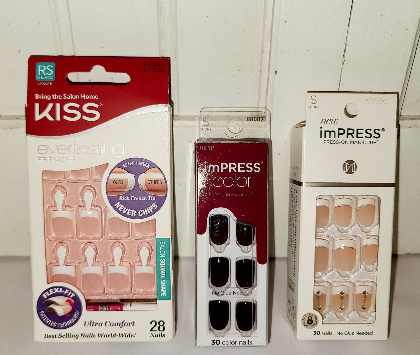 3 New Sets Press-on Nails KISS & IMPRESS
