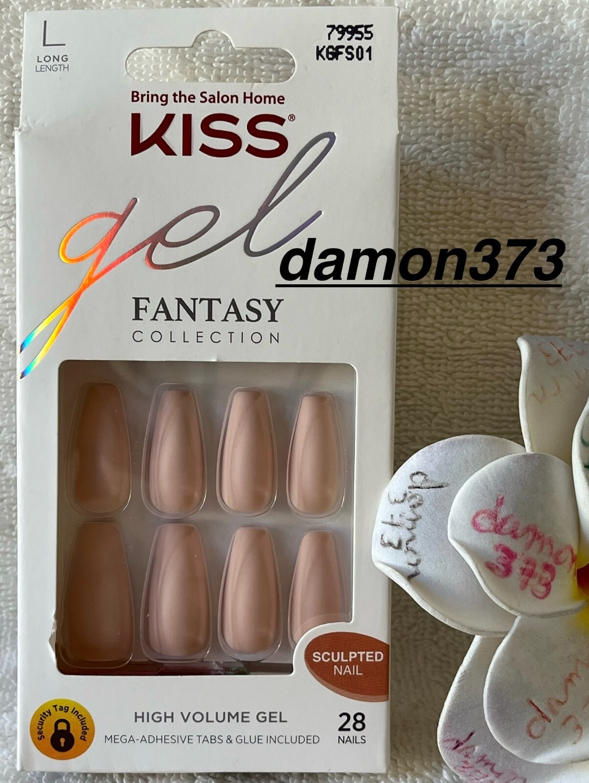 KISS***GEL FANTASY COLLECTION***High Volume Gel~~~28 Sculpted Nails LONG~~~NEW