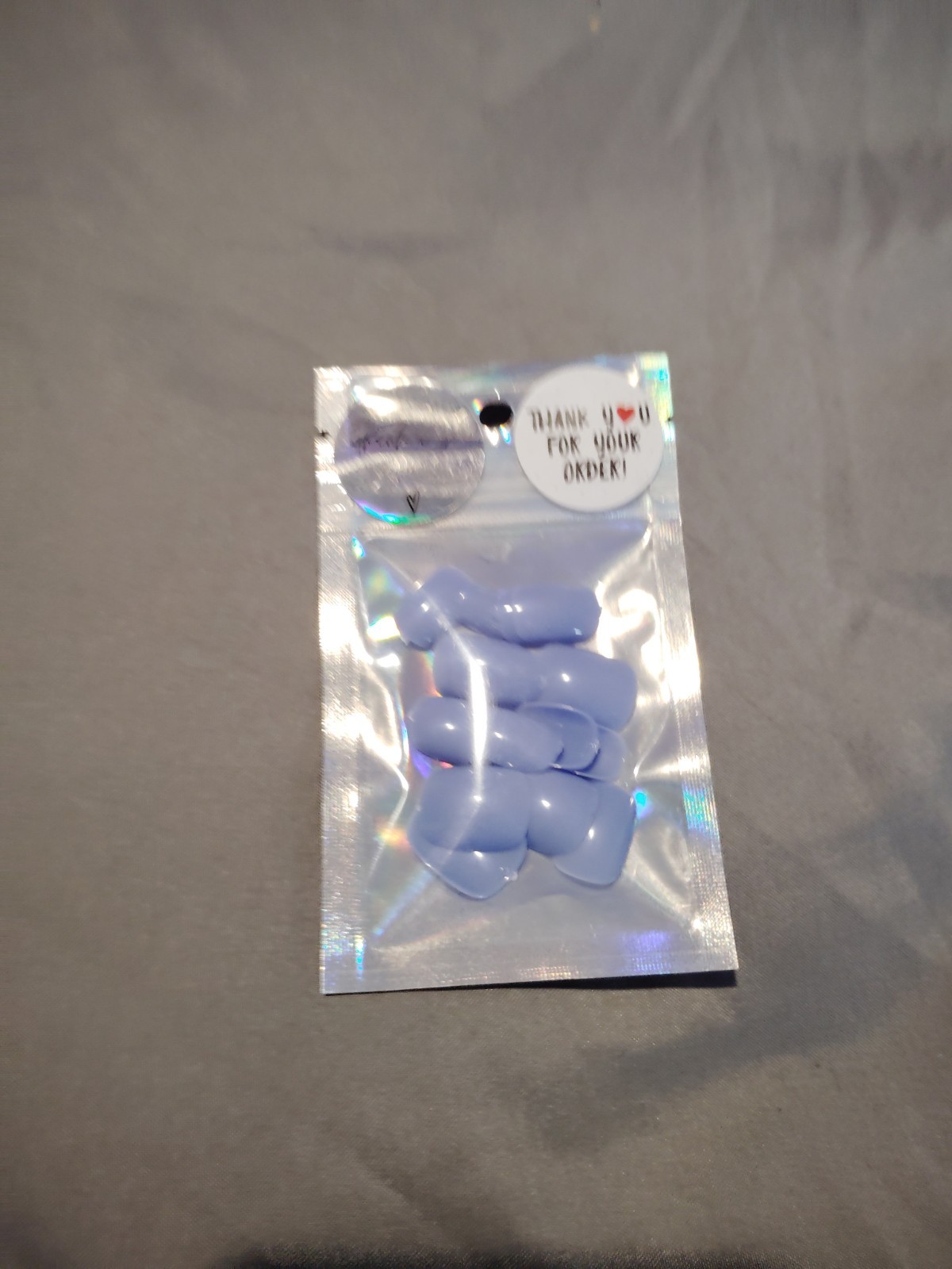 Thank You Assorted Artificial Nail Tips With Box – Pink, Blue, Black, Purple