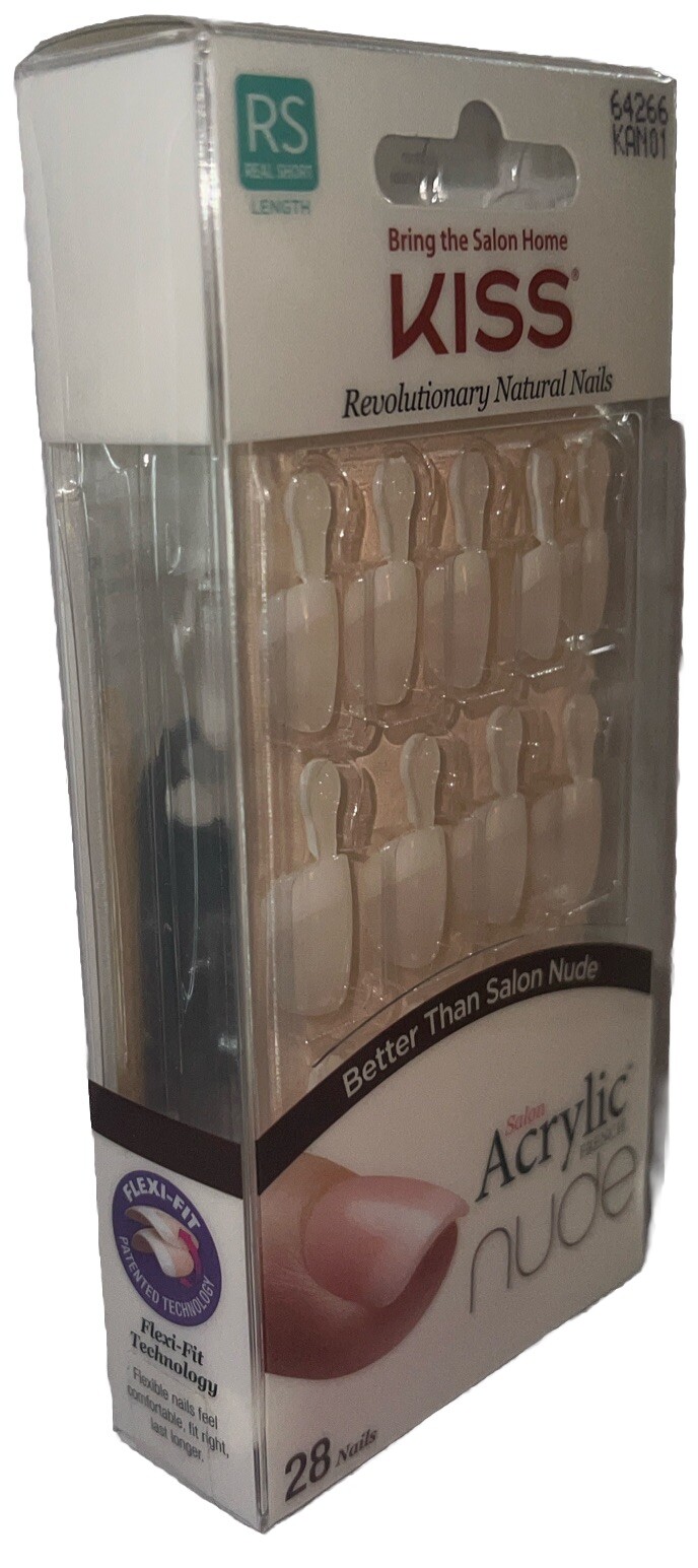 KISS Acrylic NUDE French 28 R. SMALL Nails #64266 (New See Description & Photos)