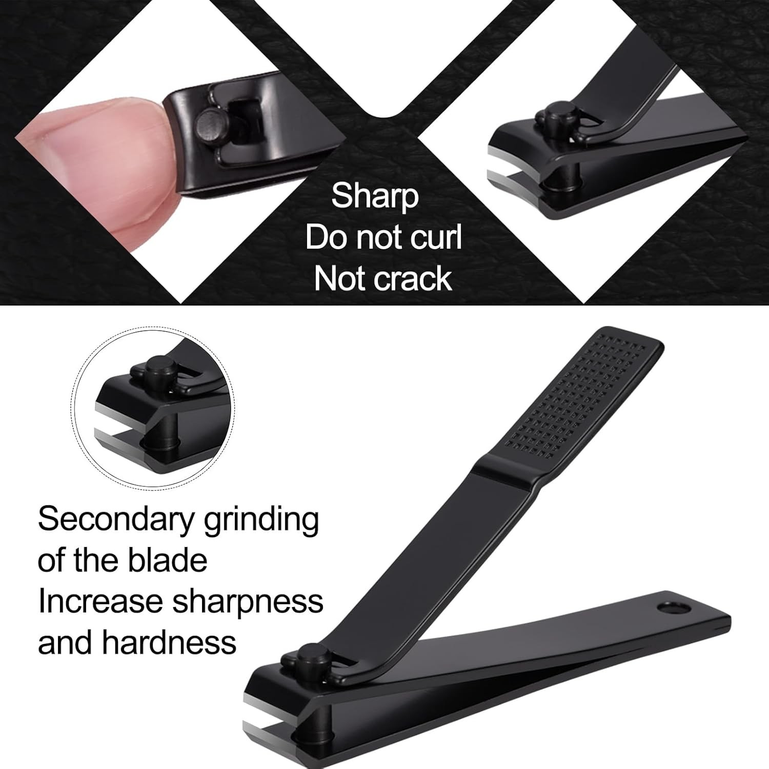 Nail Clipper Set, Ultra Bla Stainl Steel Finrnail & Toenails