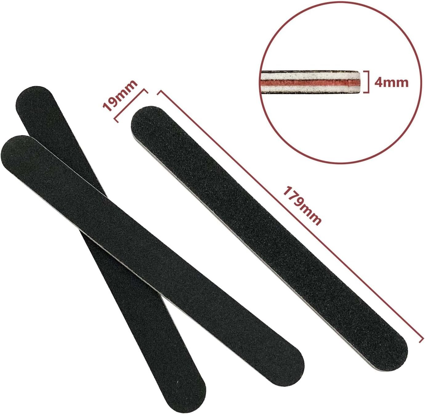 Profal Emery Boards – 100/180 Grit Nail File Pa for Acrylic and