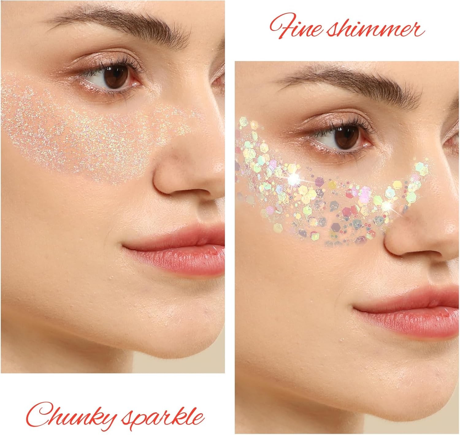 Body Glitter Gel Kit 8 Colors Face Hair Festival Rave Party Makeup Halloween