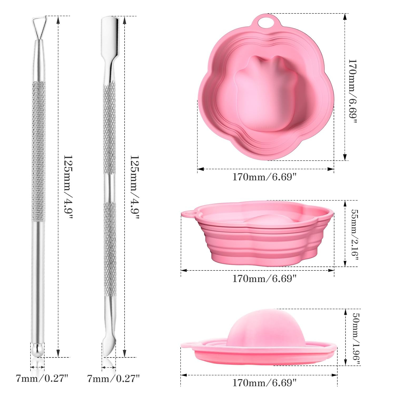 Nail Soaking Bowl Nail Soak off Gel Nail Polish Remover Dip Powder Remover Dip P