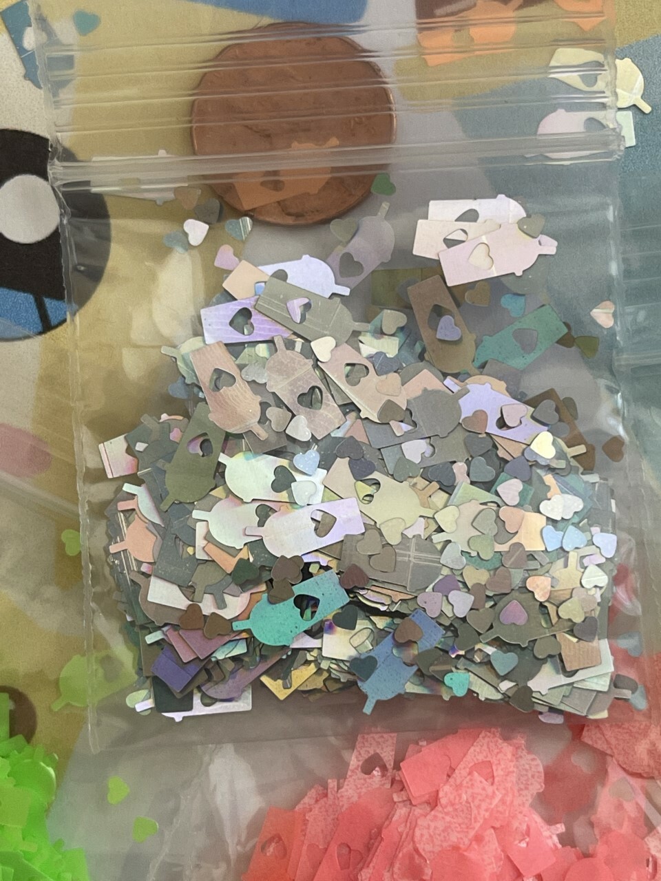 Solvent Resistant 8mm STARBUCK COFFEE (SILVER)Shape Glitter-Nail Art Face Crafts