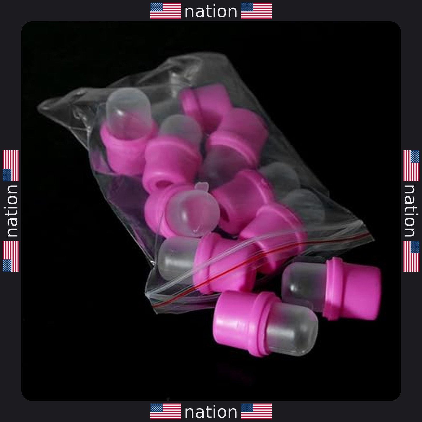 10 Pcs Pink Nail Soaker Caps for Acrylic & UV Gel Polish Removal
