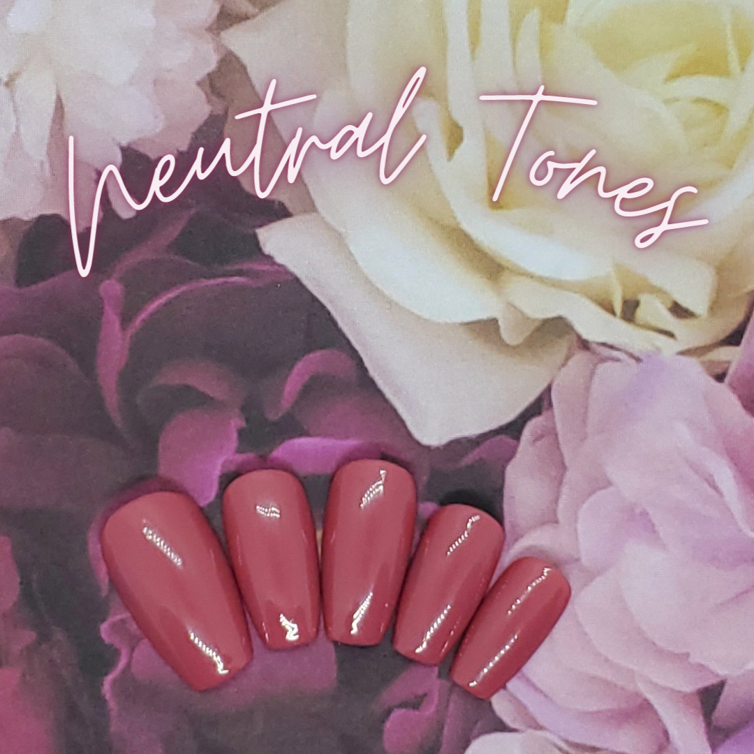 #17 Deep Mauve Pink Nude Press On Nails | Handmade | Hard Gel Glue On Nails