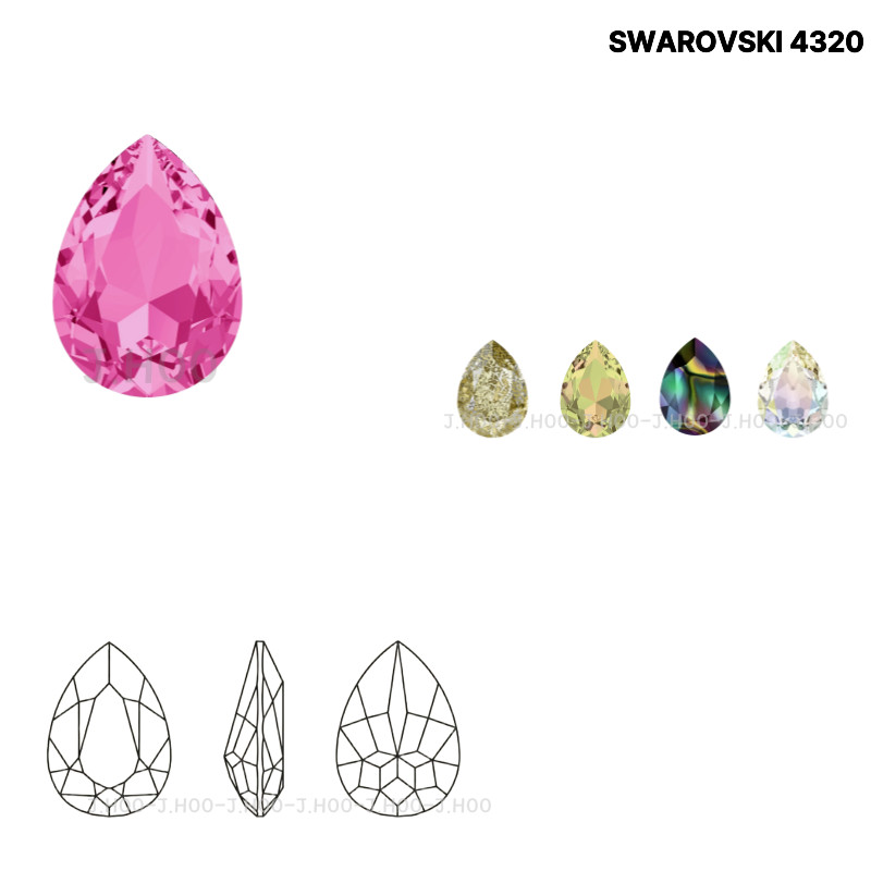 Swarovski 4320 Pear Fancy Stone 8*6mm(4pcs)