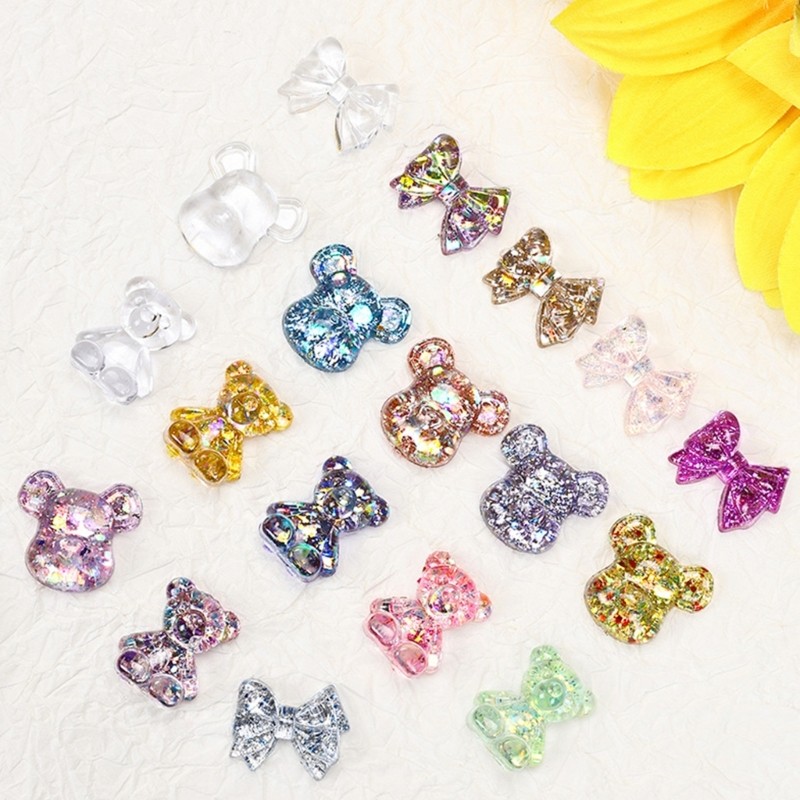 50Pcs Nail Color Display Card Unique Bear Shaped Nail Polish Display Board