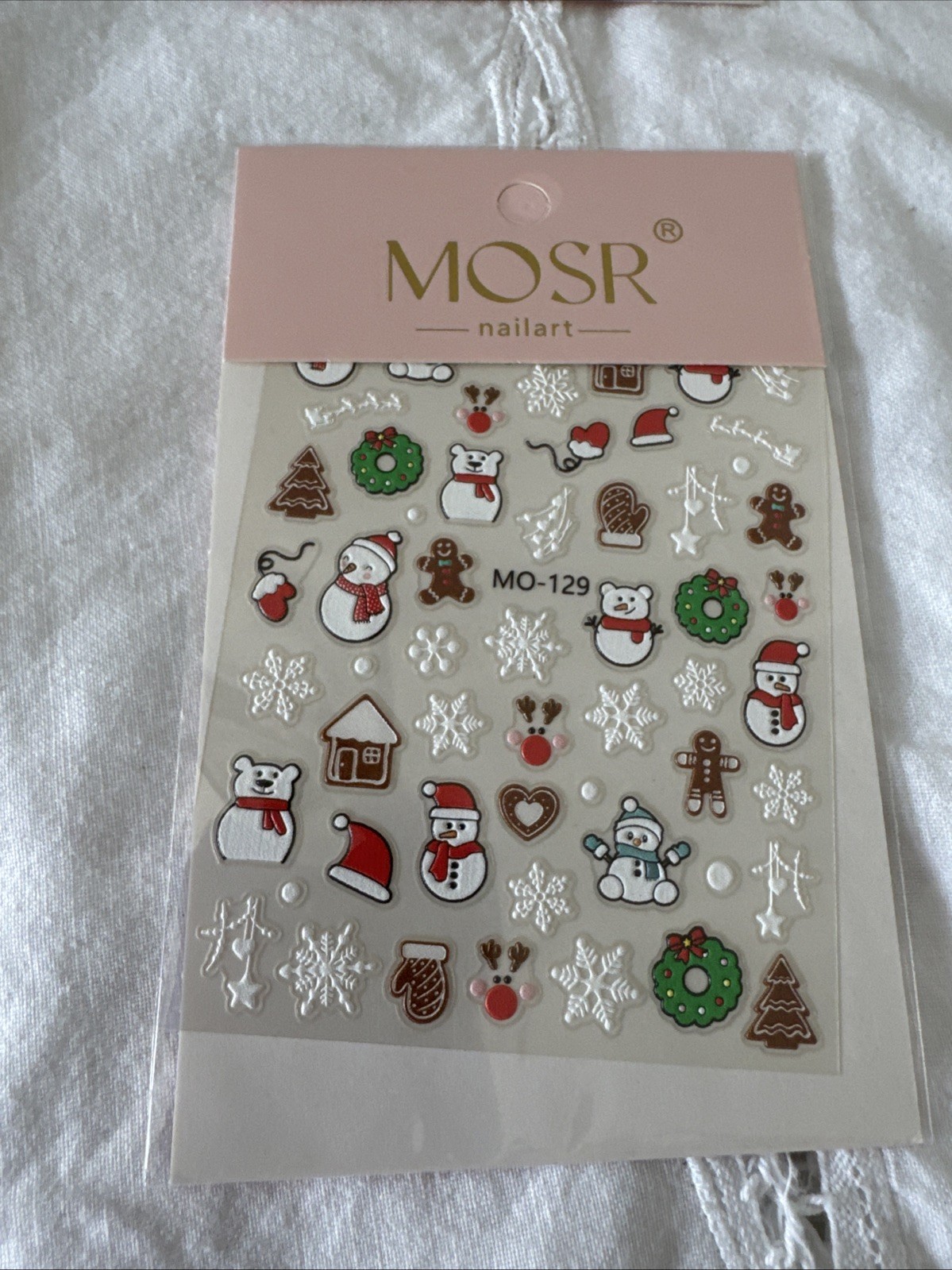 Lot Of 4 Cards Of Nail Decals / Stickers Christmas Theme So So Festive🎁🎄