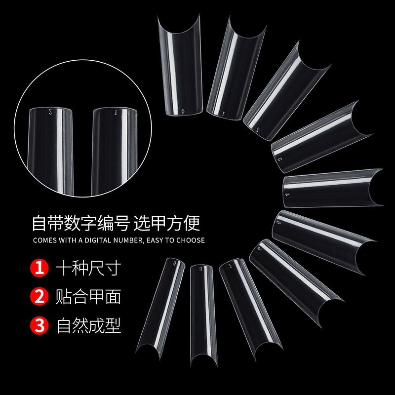 500x False Nail Tips Stiletto Coffin Oval Almond Square Nail Acrylic False Nails