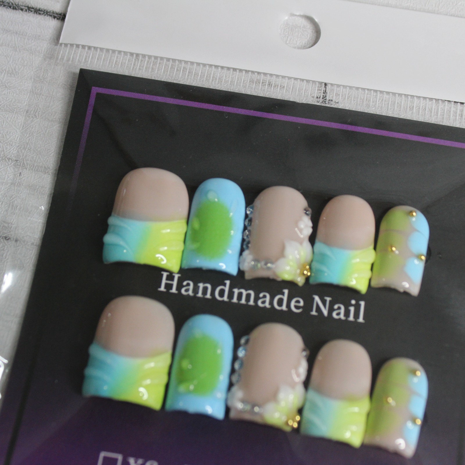 Handmade Press on Nails Size M 10 Piece Set
