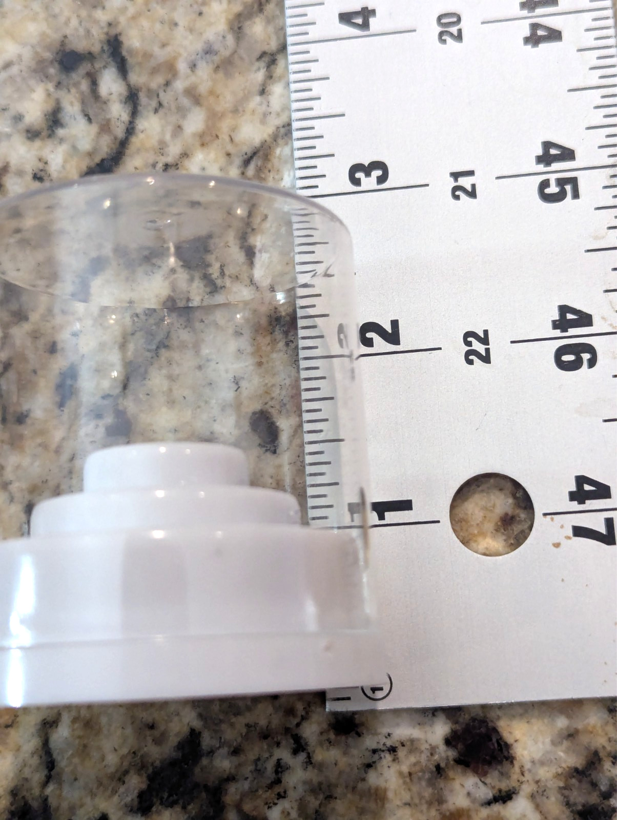 48 Hole Acrylic Nail Drill Bit Holder Cake with Clear Cover White