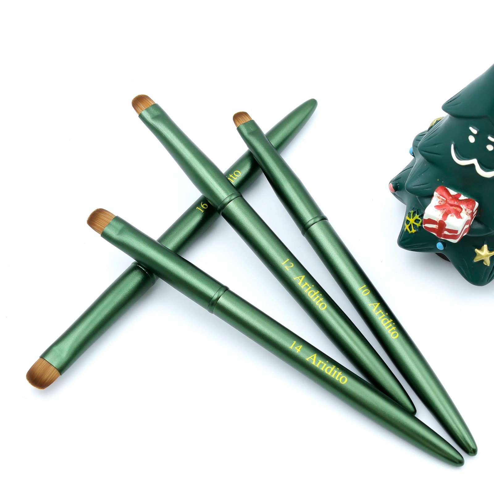 4pcs Matte Green Metal French Nail Brush | Professional French Tip Brush | Na…