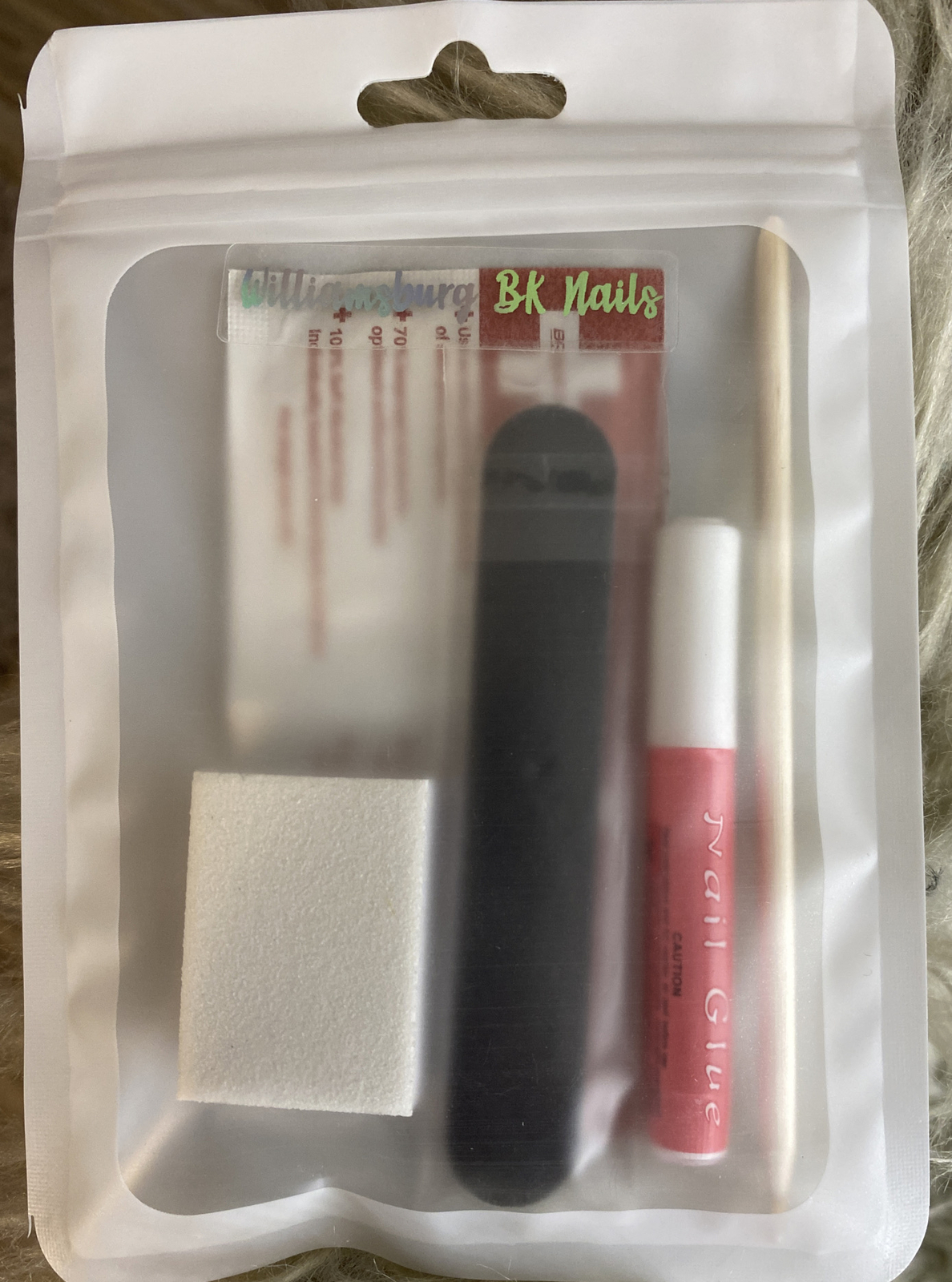 🍭CUSTOM Gel Press On False Nails, PURPLE W/ Bling ,Long Coffin 10p w kit NEW