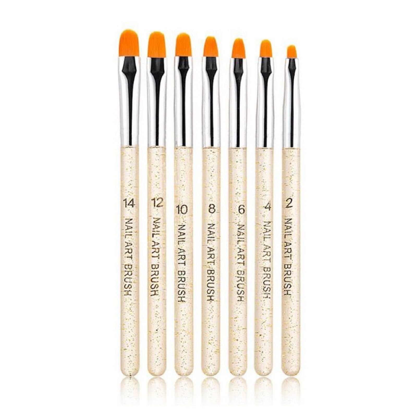 7PCS Nylon Hair UV Gel Nail Art Builder Brushes Drawing Pens For Nail Design …